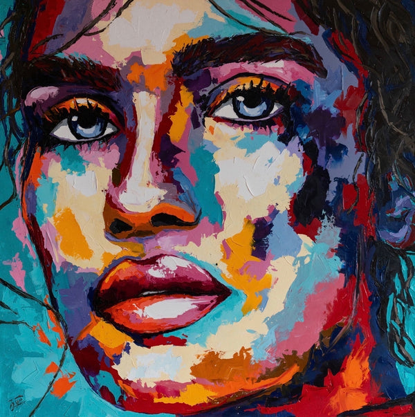 Orange portrait artwork