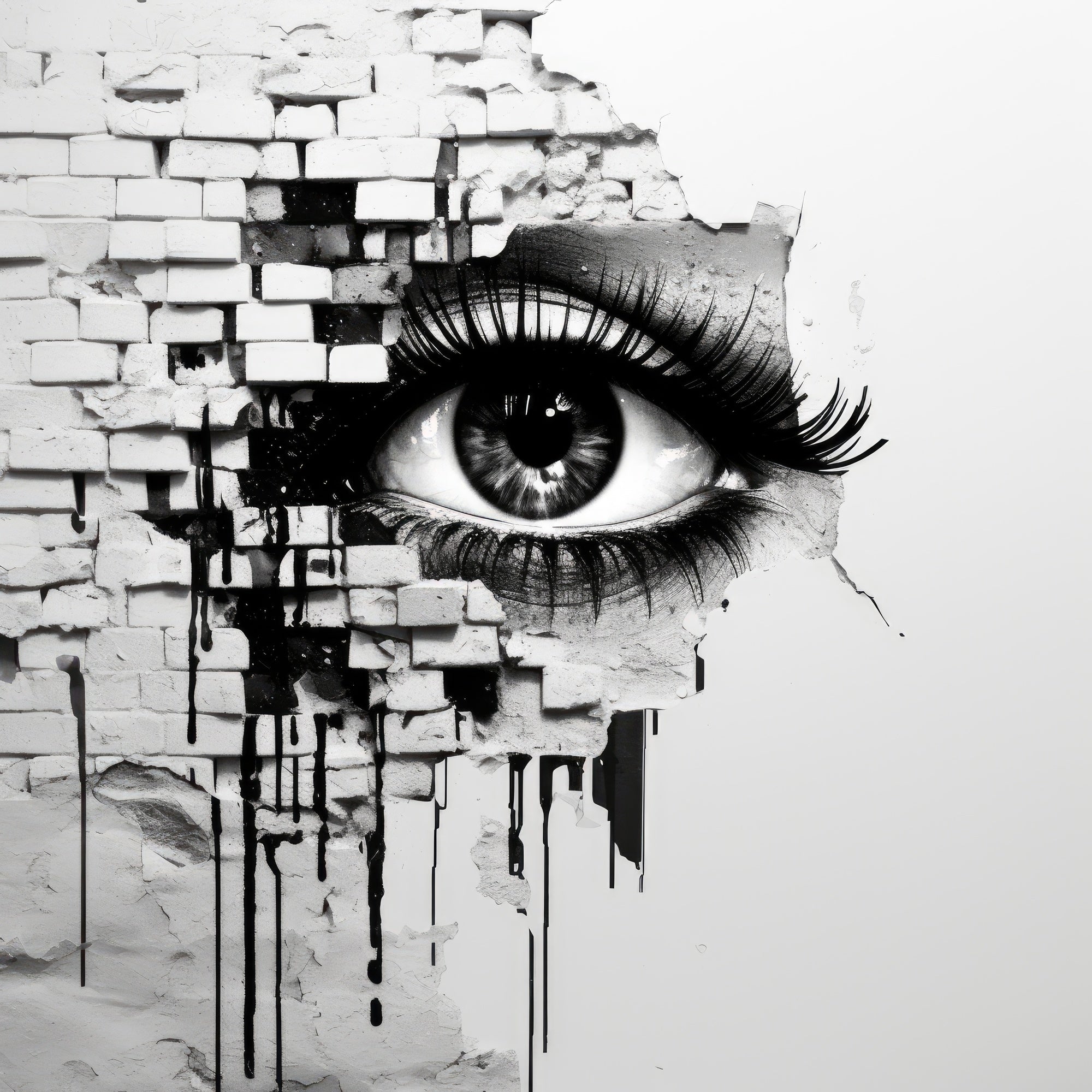 Eye mural artwork