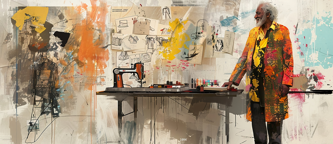Artist studio wall